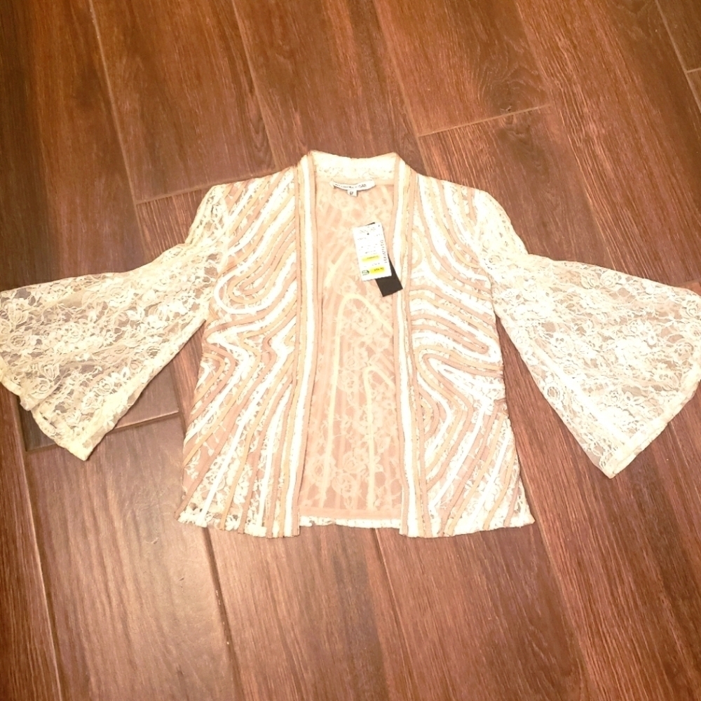 ALEXANDRA ROSATI SZ 6P IVORY TAN JACKET
